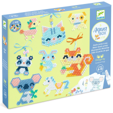 Djeco Design by Artistic Aqua - Vizes gyöngykirakó készlet, Bundás barátok - Furry friends kreatív és készségfejlesztő