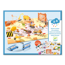 Djeco Design by Matricázós sztorik, 3D - Közlekedés járművekkel - Lift-up stickers - Vehicles kreatív és készségfejlesztő