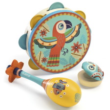 DJECO Djeco: Animambo Játékhangszer készlet - Tambourine, maracas, castanet puzzle, kirakós