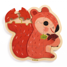 DJECO Djeco Fa puzzle - Mókus, 16 db-os - Puzzlo Nut puzzle, kirakós