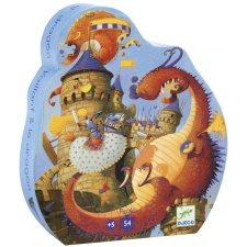DJECO Djeco Formadobozos puzzle - Vaillant és a sárkány puzzle, kirakós