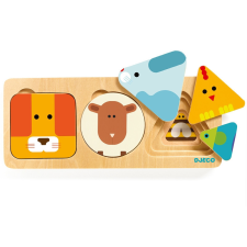 DJECO Djeco Formaillesztő, formaberakó - Mini-logika - AnimaBasic puzzle, kirakós