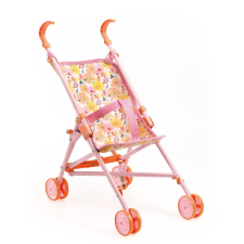 DJECO Djeco Játék Babakocsi - Virágos, 54 cm - Stroller Flowers játék babakocsi