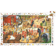 DJECO Djeco Megfigyeltető puzzle - Lovaglás 200 db-os - Horse riding puzzle, kirakós