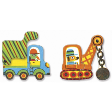 DJECO Djeco Párositó puzzle - Munkagépek - Articulo vehicles puzzle, kirakós