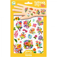DJECO Djeco Tetováló matricák- Virág akvarell csillámtetoválás