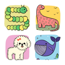 DJECO Eduludo Game Draw lépésről lépésre Lama &amp; co, Djeco kreatív és készségfejlesztő