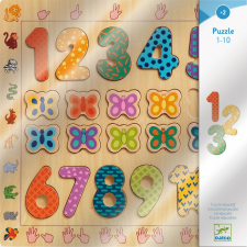 DJECO Fa puzzle Numbers, Djeco puzzle, kirakós