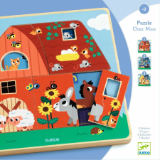 DJECO Farm Animals Layer Puzzle, Djeco formabedobó