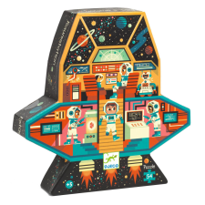 DJECO Formadobozos puzzle - Űrállomás, 54 db-os - Space station puzzle, kirakós