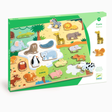 DJECO Formaillesztő, formaberakó - Állati formák - Puzzlo Animo kreatív és készségfejlesztő