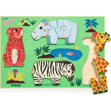 DJECO Formaillesztő, formaberakó - Helló tigris - Coucou Tigre (DJ01264) puzzle, kirakós