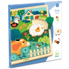 DJECO Formaillesztő, formaberakó - Tanyasi állatok - Puzzlo farm kreatív és készségfejlesztő