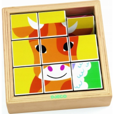 DJECO Kockakirakó - Állatkipörgető - Animoroll (DJ01955) puzzle, kirakós