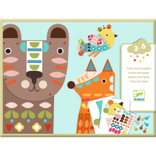 DJECO Kreatív készlet matricákkal Nagy állatok (DJ09895) kreatív és készségfejlesztő