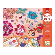 DJECO Kreatív műhely, Flower box - Virágos kert, 6 technika 1 dobozban kreatív és készségfejlesztő