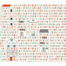  Djeco: Little Big room Dekortapéta - Város - City kreatív és készségfejlesztő