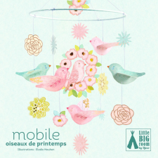DJECO : Little Big room Szélmobil föggődísz - Tavaszi madárkák - Spring Birds kreatív és készségfejlesztő