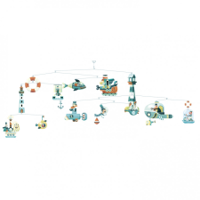 DJECO : Little Big room Szélmobil függődísz - Tengeri hajók - Marine ships (FSC) egyéb bébijáték