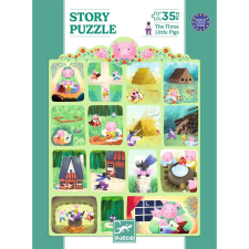 DJECO Mese puzzle - A három kismalac, 35 db-os - The Three Little Pigs puzzle, kirakós