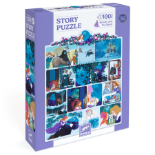 DJECO Mese puzzle - A szépség és a szörnyeteg, 100 db-os puzzle, kirakós