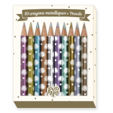 DJECO Mini metálszínű ceruza, 10 szín kreatív és készségfejlesztő