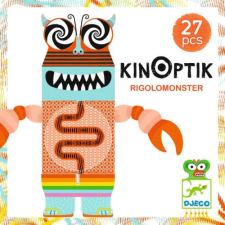 DJECO Optikai puzzle - Vicces szörnyek, 27 db-os - Kinoptik RigoloMonster - Djeco oktatójáték