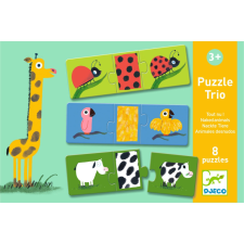 DJECO Párosító puzzle 8db-os - Állati mintázatok puzzle, kirakós