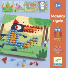DJECO Pötyi mozaik - Vadállatok - Mosaico Rigolo- DJECO kreatív és készségfejlesztő
