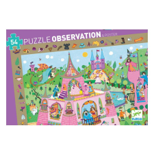 DJECO Princess - Hercegnő megfigyelő puzzle, 54 db-os puzzle, kirakós