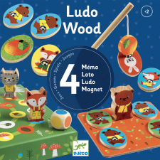 DJECO Társasjáték - Négy pajti - Ludo Wood társasjáték