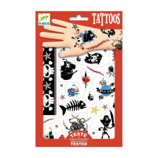 DJECO Tattoos, Pirates - Tetováló matricák, Kalózok csillámtetoválás