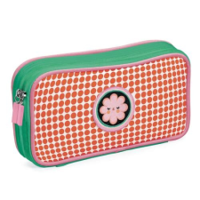 DJECO Tolltartó két rekesszel sok zsebbel - Virág - Fleur stationery kits - Djeco tolltartó