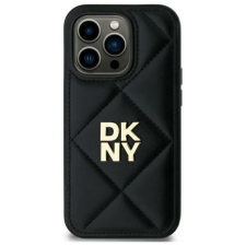 DKNY DKHCP14SPQDSLK Quilted Stack Logo tok iPhone 14 - fekete tok és táska