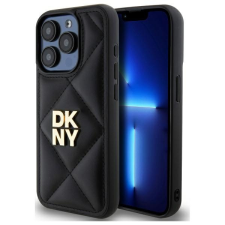 DKNY DKHCP15LPQDSLK Quilted Stack Logo tok iPhone 15 Pro - fekete tok és táska