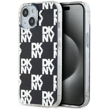 DKNY DKHCP15MHDLCEK IML Checkered Mono Pattern tok iPhone 15 Plus / 14 Plus - fekete tok és táska