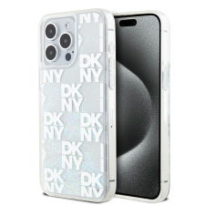 DKNY DKHCP15XLCPEPT Liquid Glitter Multilogo tok iPhone 15 Pro Max - fehér tok és táska