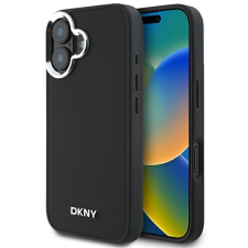 DKNY DKHMP16SPSCMCLK Plain Silver Logo MagSafe keménytok iPhone 16 - fekete tok és táska