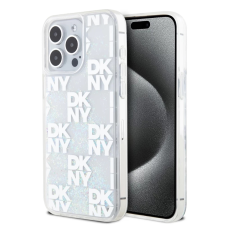 DKNY DKNY Liquid Glitter Checkered Pattern tok iPhone 15 Pro Max készülékhez áttetsző tok és táska