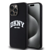 DKNY DKNY Liquid Silicone Arch Logo MagSafe tok iPhone 15 Pro Max készülékhez fekete