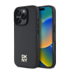 DKNY DKNY PU bőr Repeat Pattern Stack Logo MagSafe tok iPhone 16 Pro készülékhez fekete