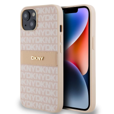 DKNY DKNY PU Leather Repeat Pattern Tonal Stripe tok iPhone 14 készülékhez rózsaszín tok és táska