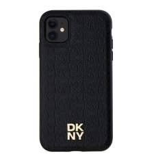 DKNY iPhone 11 MagSafe Ismétlődő mintás PU Bőr Telefon tok - Fekete (DKHMN61PSHRPSK) tok és táska