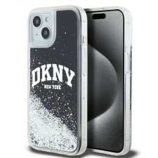 DKNY iPhone 13 / 14 / 15 Arch LOGO Glitter műanyag Telefon tok - Fekete (DKHCP15SLBNAEK) tok és táska