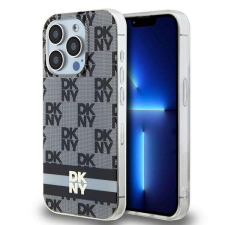 DKNY iPhone 13 Pro MagSafe Kockás IML mintázat Műanyag Telefon tok - Fekete tok és táska