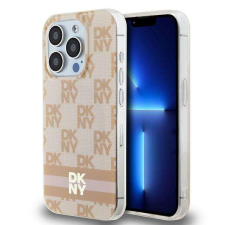 DKNY iPhone 13 Pro Max MagSafe Kockás IML mintázat Műanyag Telefon tok - Pink tok és táska