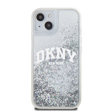 DKNY iPhone 14 Arch LOGO Glitter műanyag Telefon tok - Átlátszó (DKHCP14SLBNAET) tok és táska