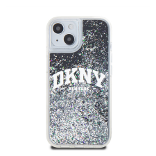 DKNY Liquid Glitter Arch Logo iPhone 14 hátlap tok, fekete tok és táska