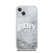 DKNY Liquid Glitter Arch Logo iPhone 15 hátlap tok, átlátszó tok és táska