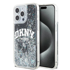 DKNY Liquid Glitter Big Logo tok iPhone 14 Pro Max - fekete tok és táska